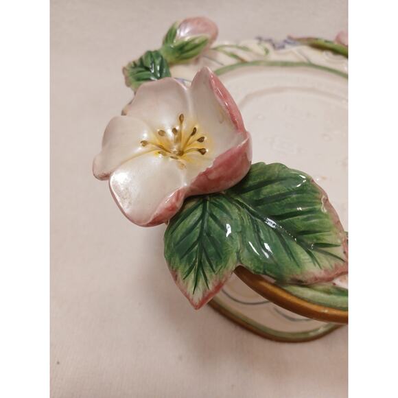 Fitz and Floyd Classics Candle Holder Garden Rhapsody Collection Pedestal 1999 - Picture 9 of 16